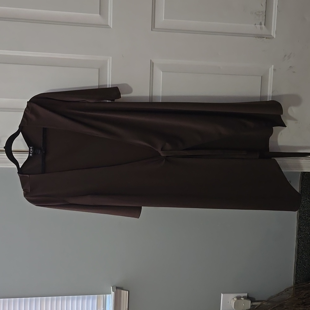 womens BCBG tie around dress. brown, size med